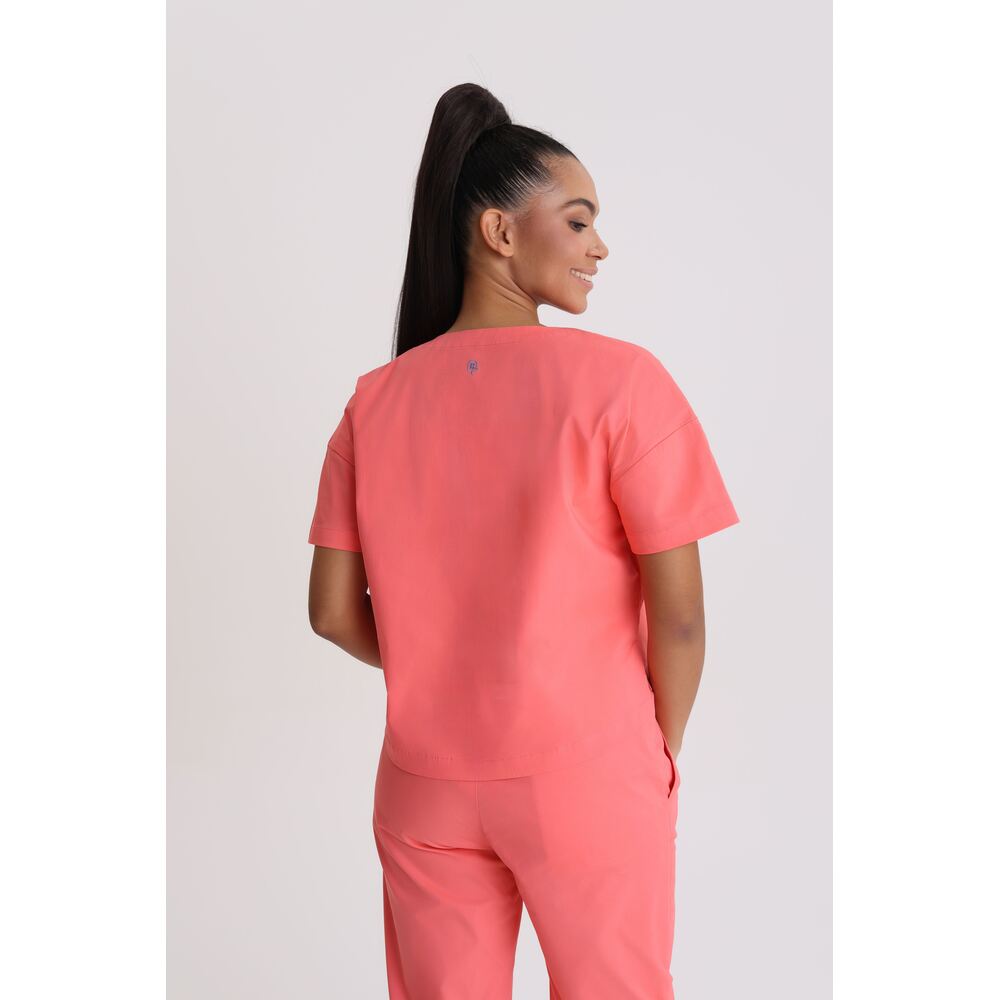 Bluza medyczna damska oversize Living Coral M