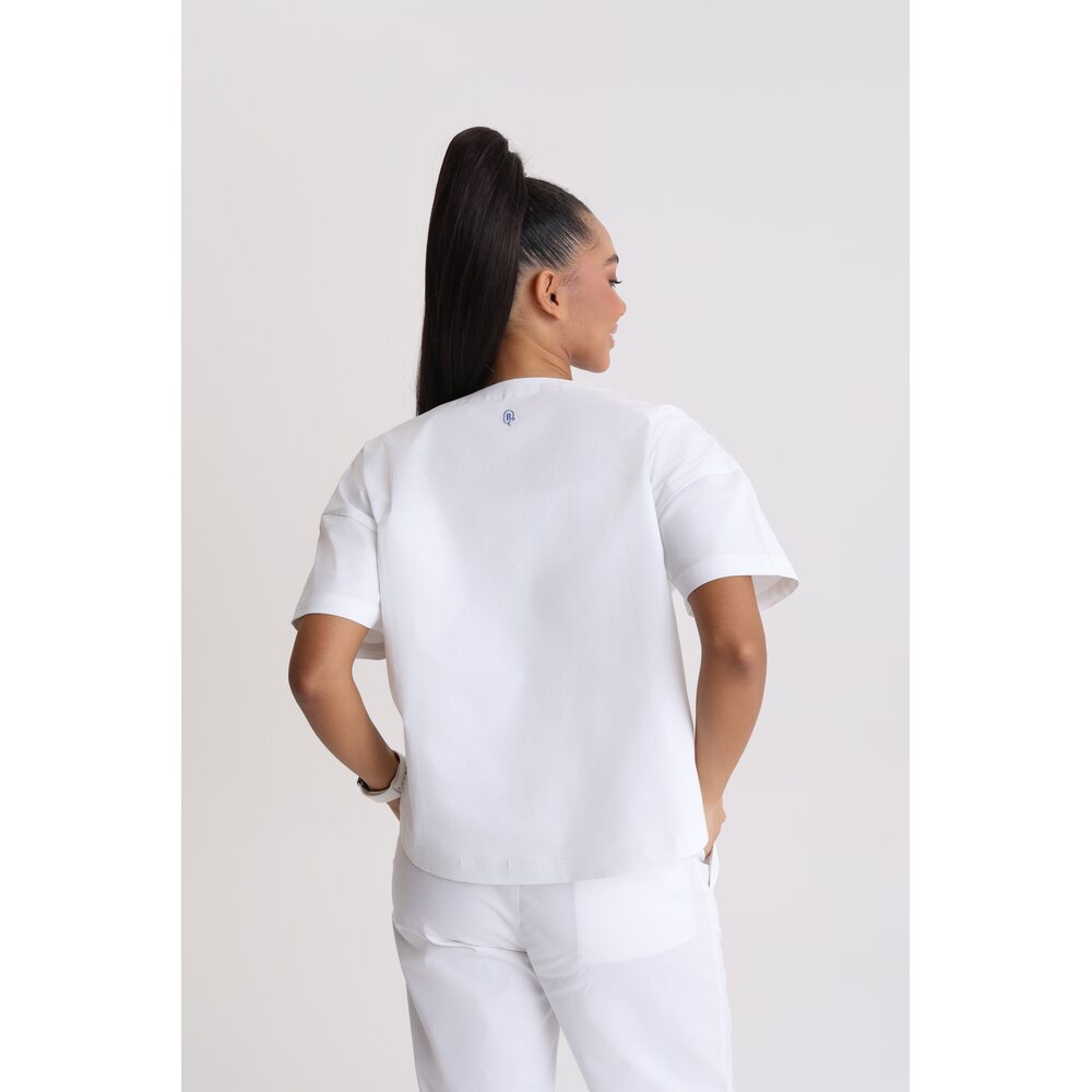 Bluza medyczna damska oversize Optic White L