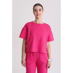 Bluza medyczna damska oversize Magenta S