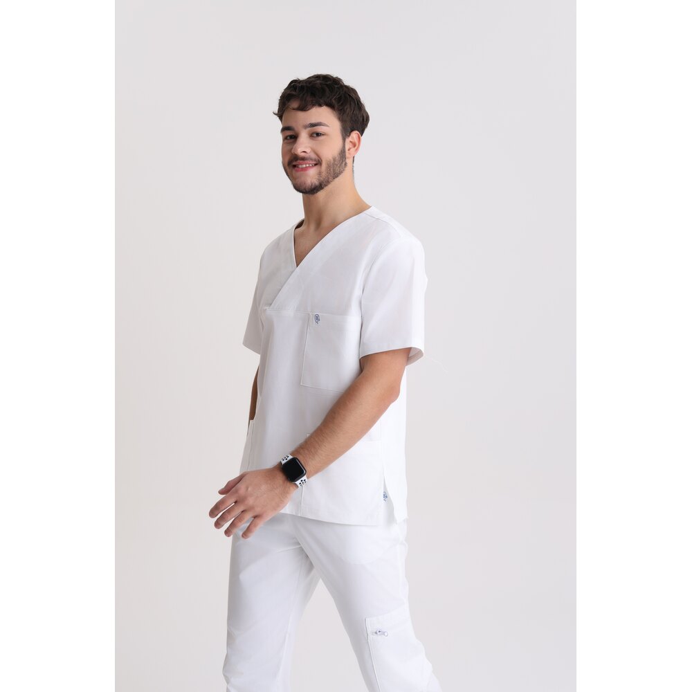 Bluza medyczna męska klasyczna Optic White XL