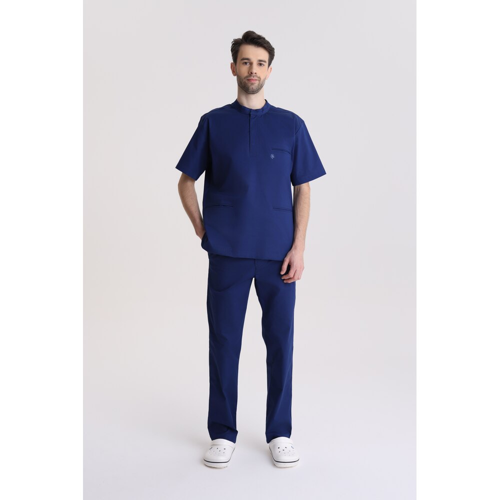 Bluza medyczna męska ze stójką Just Navy S