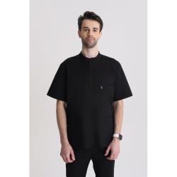 Bluza medyczna męska ze stójką Totally Black XXL