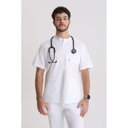 Bluza medyczna męska ze stójką Optic White XL