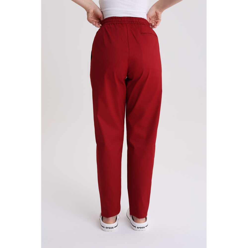 Spodnie medyczne damskie stright-leg Red Wine L