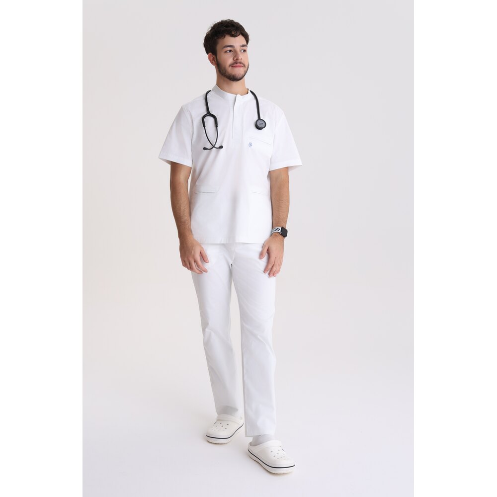Spodnie medyczne męskie klasyczne Optic White XL