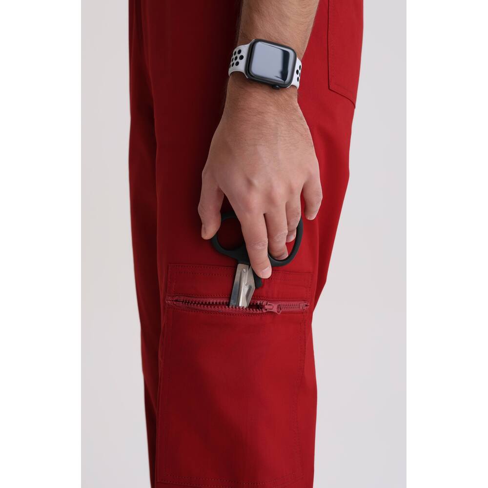 Spodnie medyczne męskie jogger Red Wine XL