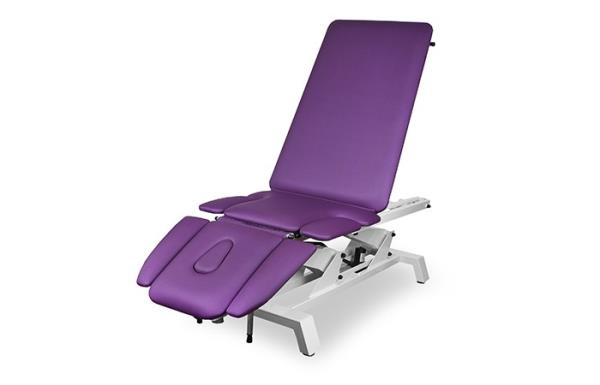 Stół rehabilitacyjny KSR 3 L E - łamana część blatu i elektryczna regulacja wysokości stołu