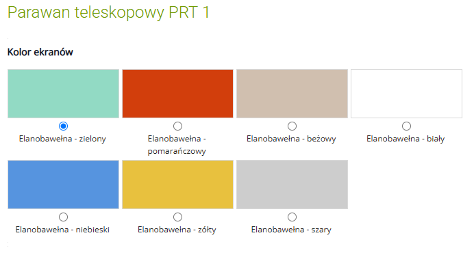 Parawan teleskopowy - mobilny