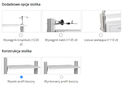 Stolik pod aparaturę medyczną 