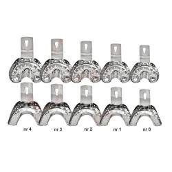 Łyżka wyciskowa bez rantu, perforowana - zestaw 10 szt.