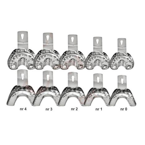 Łyżka wyciskowa bez rantu, perforowana - zestaw 10 szt.