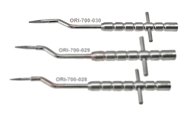 Osteotom płomyk wygięty, bez ogranicznika, Ø 4,3 mm, dł. 15,5 cm