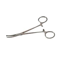 Kleszczyki naczyniowe KOCHER wygięte, dł. 12 cm, 1x2 ząbki - 1 szt.