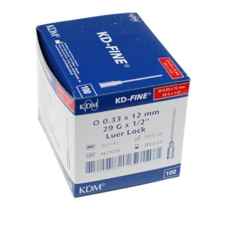 Igły iniekcyjne KD -  Fine j.u. 0,33 x 12 mm - 100 szt.