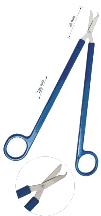 Nożyczki jednorazowe długie, ostre/tępe, sterylne.