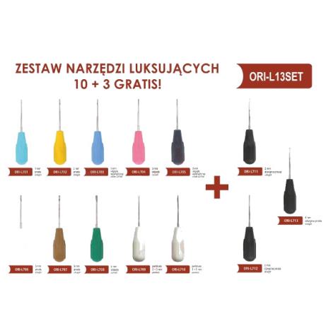 Narzędzia luksujące zestaw 10 szt. + 3 szt. dźwigni GRATIS!