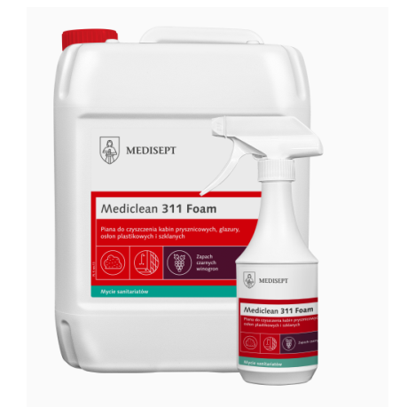 Mediclean 311 Foam Pianka do mycia łazienek - 0,5L (czarne winogrona)