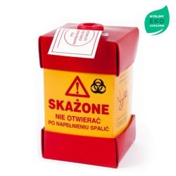 Pojemnik na zużyte igły, kartonowy - 0,8 L