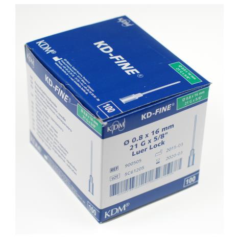 Igły iniekcyjne KD -  Fine j.u. 0,8 x  16 mm - 100 szt.