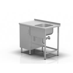 Stół ze zlewem jednokomorowym i szafką 2-392-2