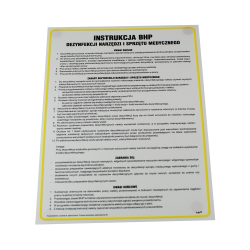 Instrukcja BHP  dezynfekcji narzędzi i sprzętu medycznego