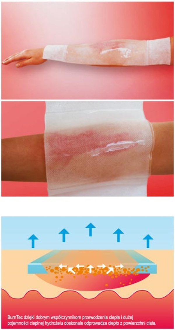 Opatrunek hydrożelowy BurnTec 22 x 28 cm, 1 szt.