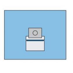 Serweta okulistyczna z folią i kieszenią, roz. 135 x 120 cm