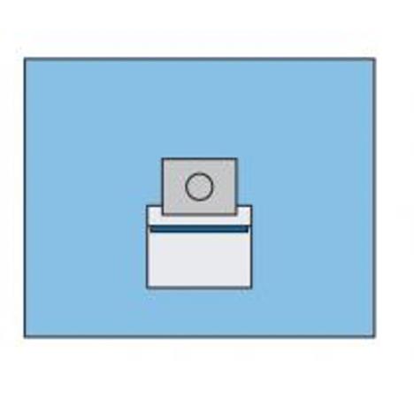 Serweta okulistyczna z folią i kieszenią, roz. 135 x 120 cm