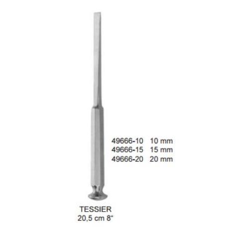 Osteotom Tessier prosty, 15 mm / 20,5 cm