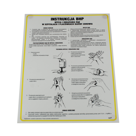 Instrukcja - techniki mycia i dezynfekcji rąk 