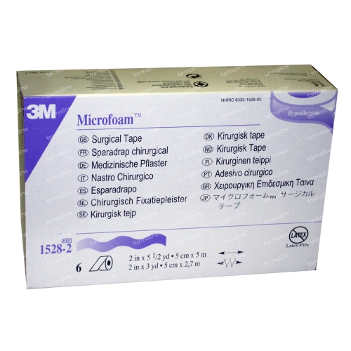 Przylepiec hipoalergiczny piankowy Microfoam 5 m x 2,5 cm, op. 1 szt 