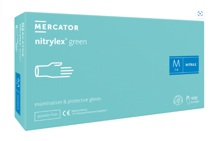 Rękawice nitrylowe Nitrylex Pastel Green M, 100 szt.