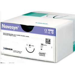 Szwy chirurgiczne - Novosyn®5/8 kola 2/0 FR26 70cm-fioletowy-wchlanialne -36 szt.